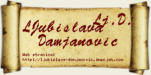 LJubislava Damjanović vizit kartica